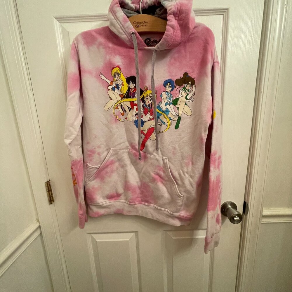 Sailor Moon Tie Dye Pink Cozy Hoodie Punk Anime size S